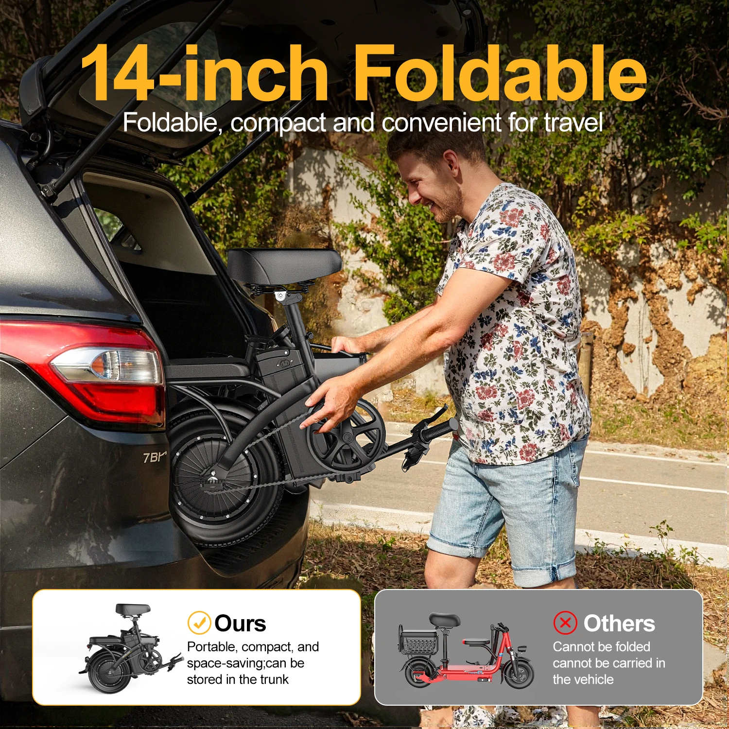 750W Foldable Electric Bike 6