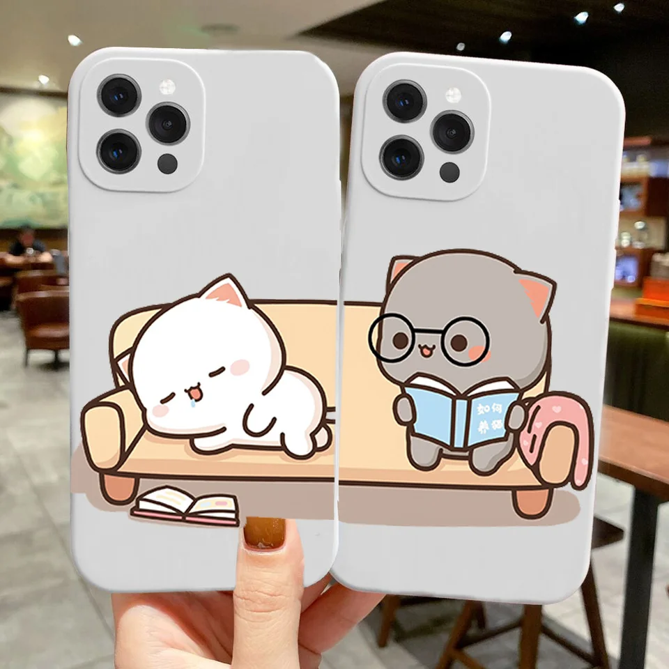 Nodigo-EU per iPhone 13 / iPhone 14 Cover a Libro Book Pelle PU Portafoglio Magnetica Custodia con Disegni Animale Motivo Antiurto Flip Silicone Bumper Case - Gatto