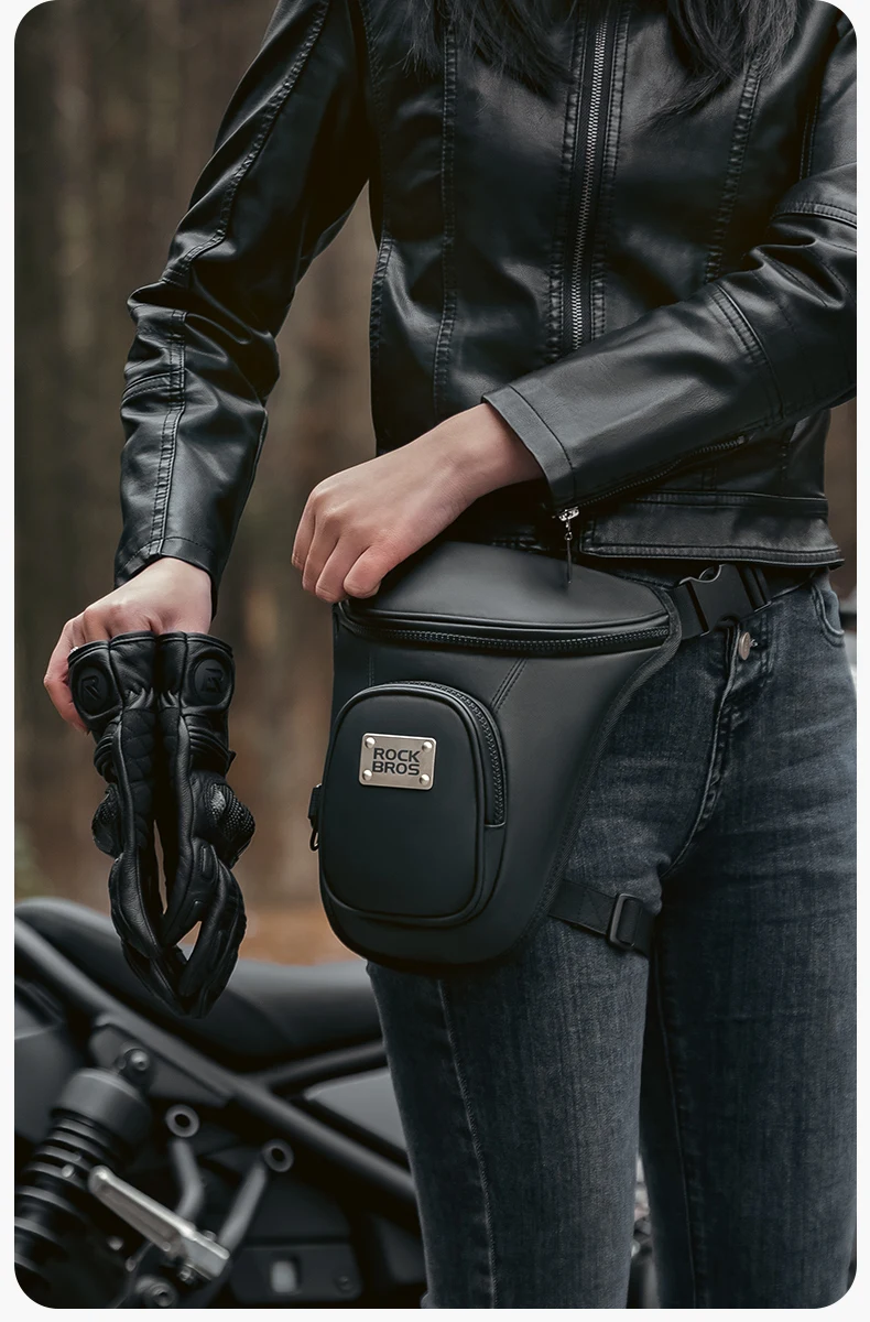 ROCKBROS Motorrad-Beintasche, Hüfttasche, Motorrad-Umhängetasche, Brusttasche für Männer und Frauen, Motorrad-Fahrausrüstung – Detail 12