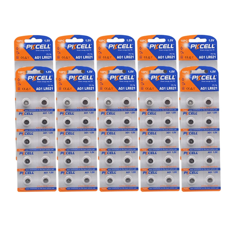 10/20/50/100PC AG1 LR621 1.5V Alkaline Battery For Watch Car Key Remote