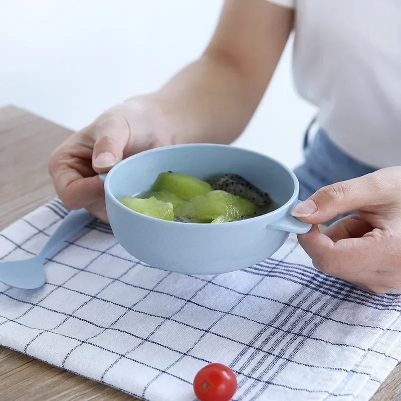 Baby Feeding Tableware Set Eco-Friendly Toddle Baby Plate Dish Children Dishes Dinnerware Kids Anti-hot Training Bowl+Spoon