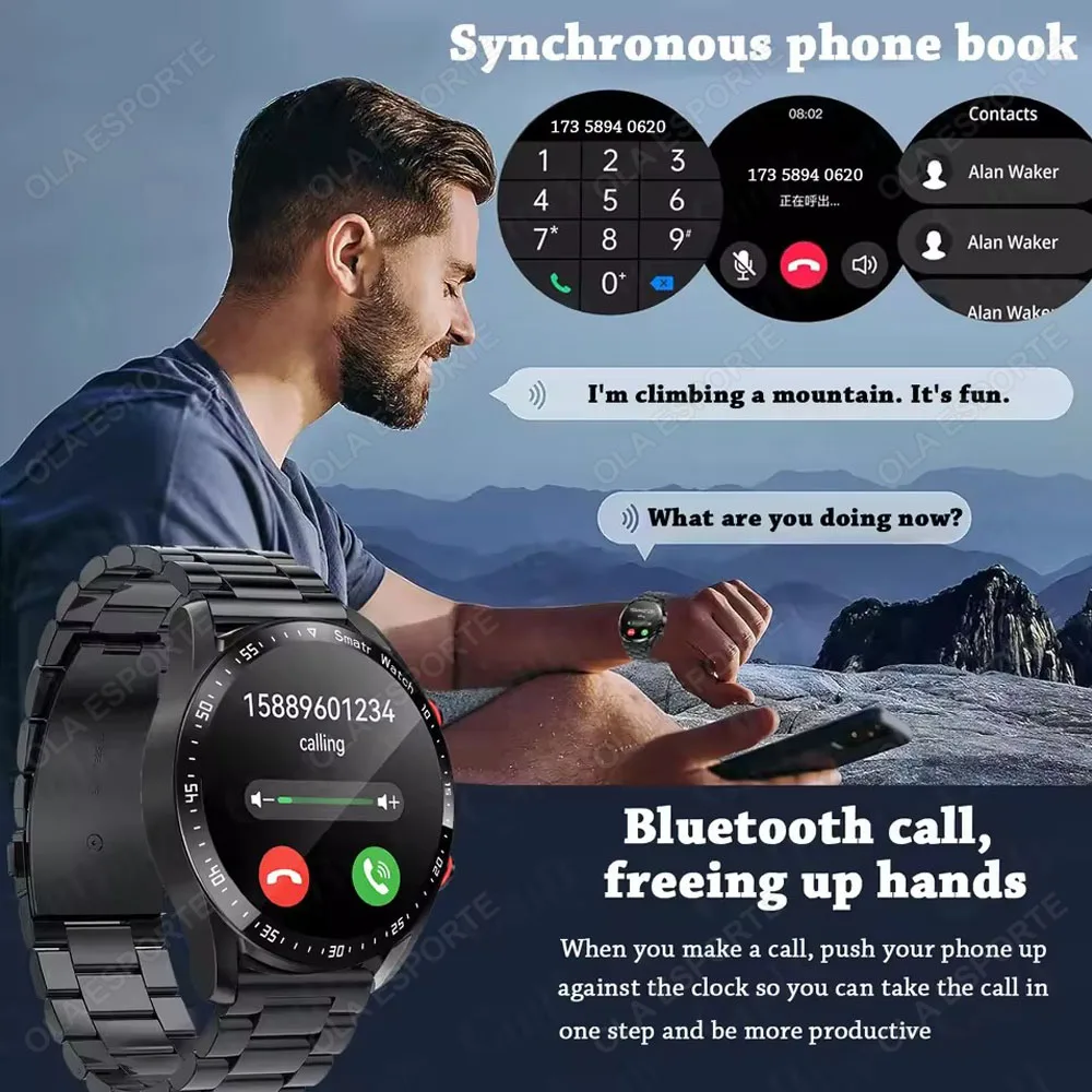 2025 New Outdoor Smart Watch Men Bluetooth Calls Ecg+ppg Blood Pressure Monitoring Sports Watches Man 3atm Waterproof Smartwatch, Alina Gadgets