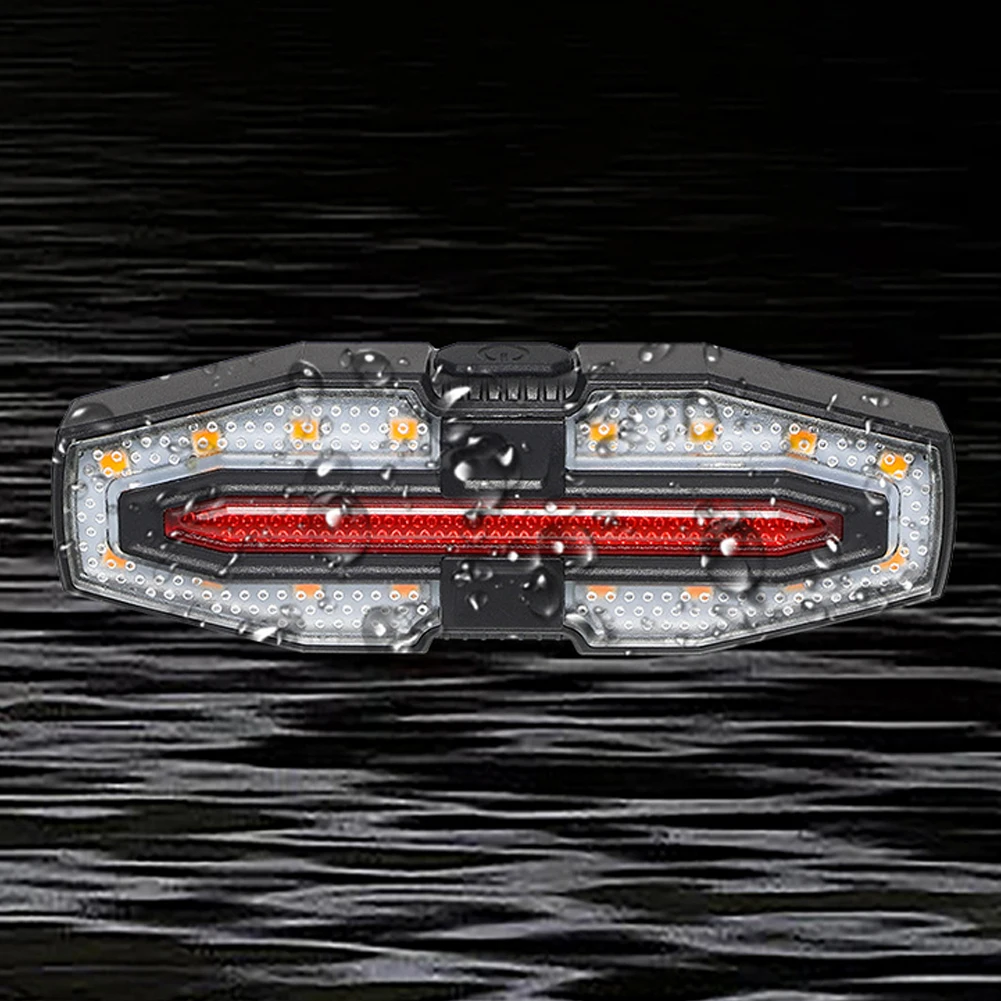 USB Rechargeable Bike Tail Light with Turn Signals Bicycle Rear Light Wireless Remote Control Bike Rear Light for Safety Cycling