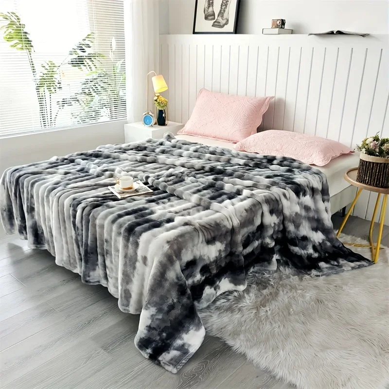 Faux Rabbit Fur Throw Blanket 6