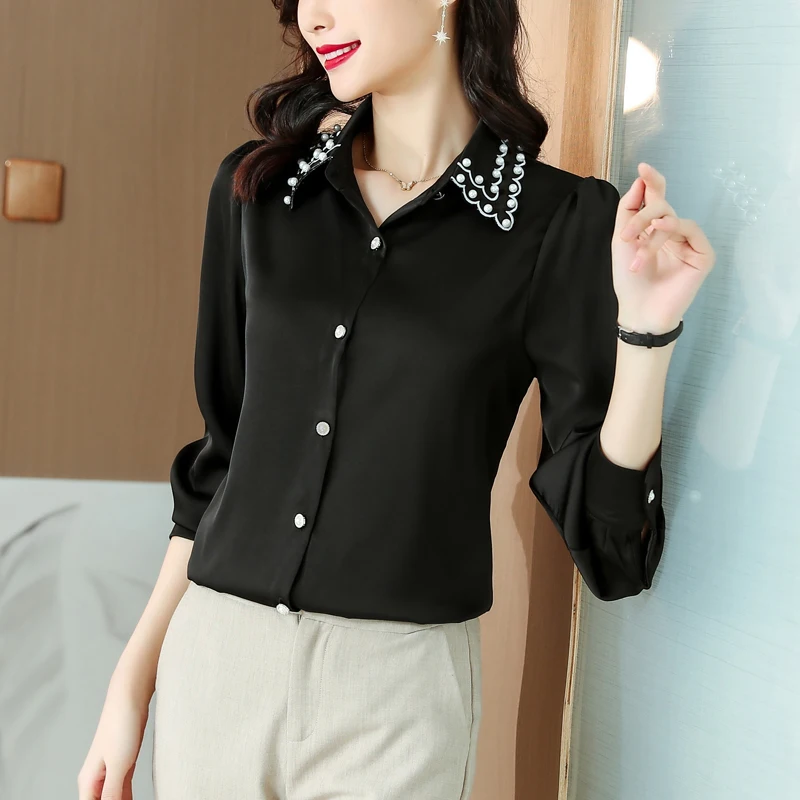 

Fashion ladies shirts New elegant Women's Blouses 2023 Spring Autumn Long Sleeve Shirts Tops Blusas Mujer