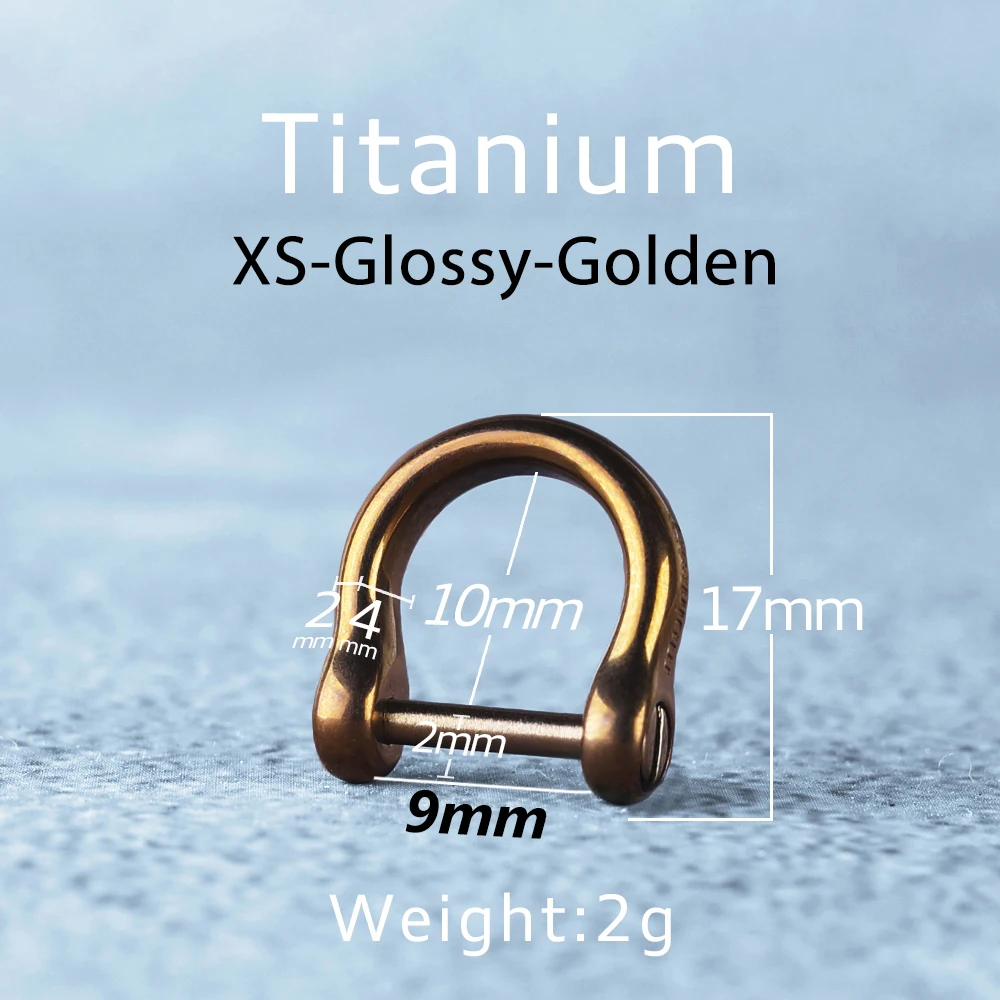 Titanium Horseshoe D-Shape Keychain Buckle - Lightweight and High-Quality EDC Accessory
