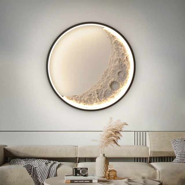 مصباح حائط LED حديث لعام النوم وغرفة والممر والأريكة خلفية فنية داخلية وملمس قمر إضاءة للزينة _ - AliExpress Mobile