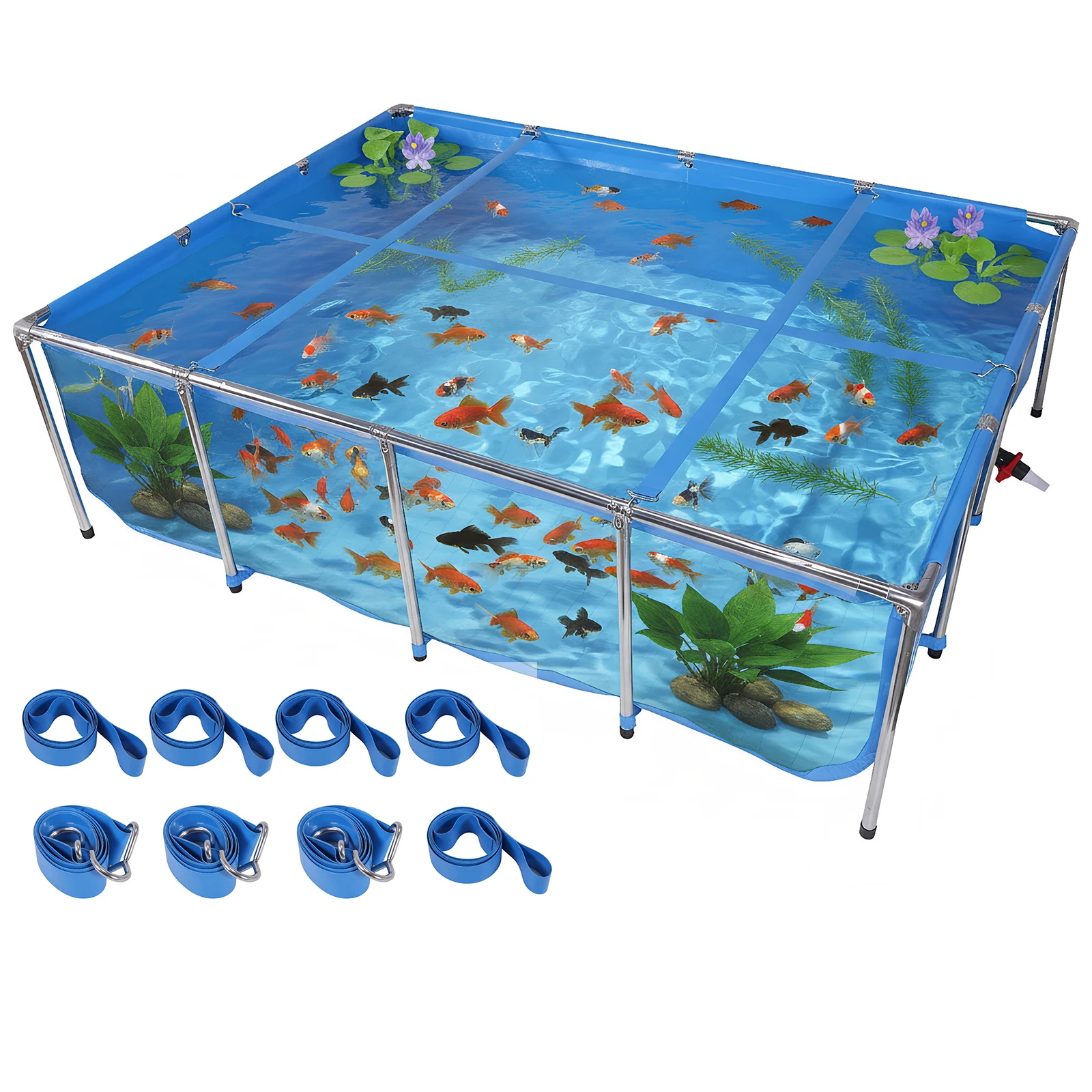 880Gallon Rectangular Goldfish Tank with Transparent Viewing Panel ...