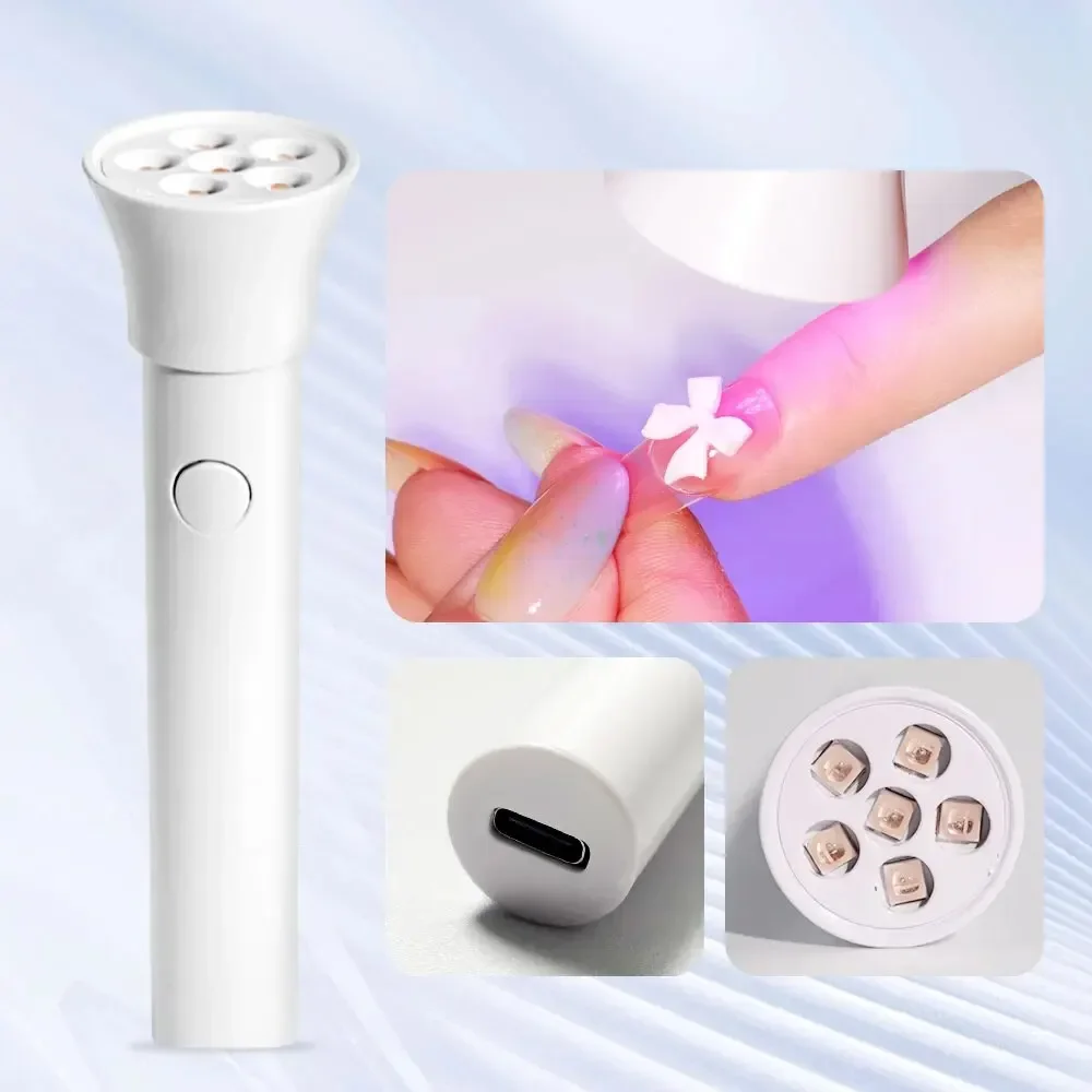 Portable nail lamp Nail Art UV LED Light Dryer Rechargeable Flashlight UV Lamp Nail Drying Gel Polish Lamp Home Salon Tools