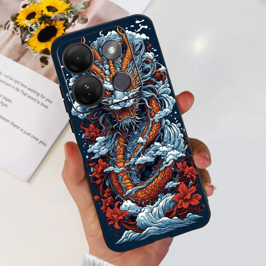 Luxury Marble Soft Silicone Back Cover Phone Case for Infinix Smart 7 Series
