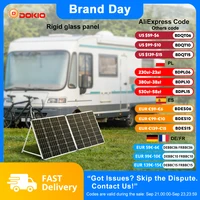 Panneau solaire pliable Dokio 100W/160W/200W, valise solaire portable 18V avec contrôleur 12V pour le camping, les camping-cars et les activités de plein air 1