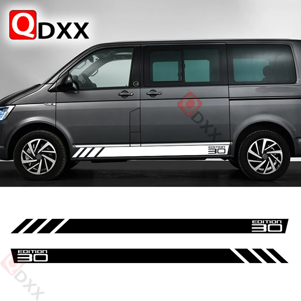Pegatinas laterales para puerta de coche, calcomanías de vinilo de 2 para Volkswagen VW Multivan Transporter T4 T5 BUS T6 30 Edition, accesorios|Pegatinas para coche| - AliExpress
