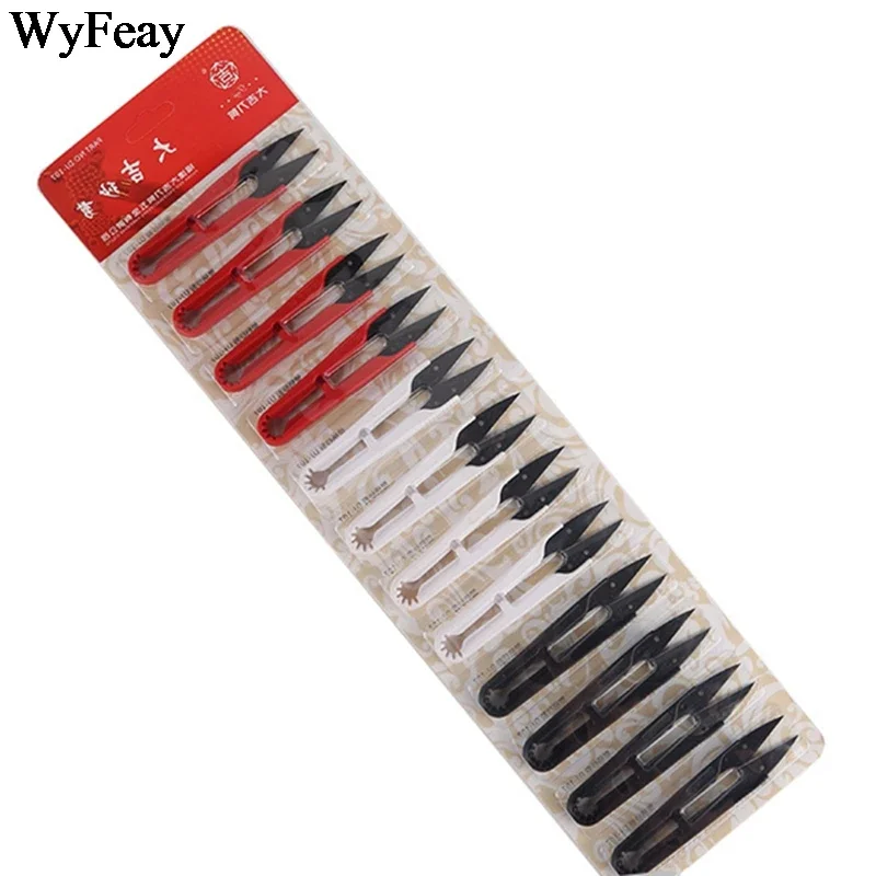 도매 12 개/몫 스레드 가위 절단 바느질 가위 바느질 재단사의 직물 용품 도구에 대한 크로스 스티치 자수