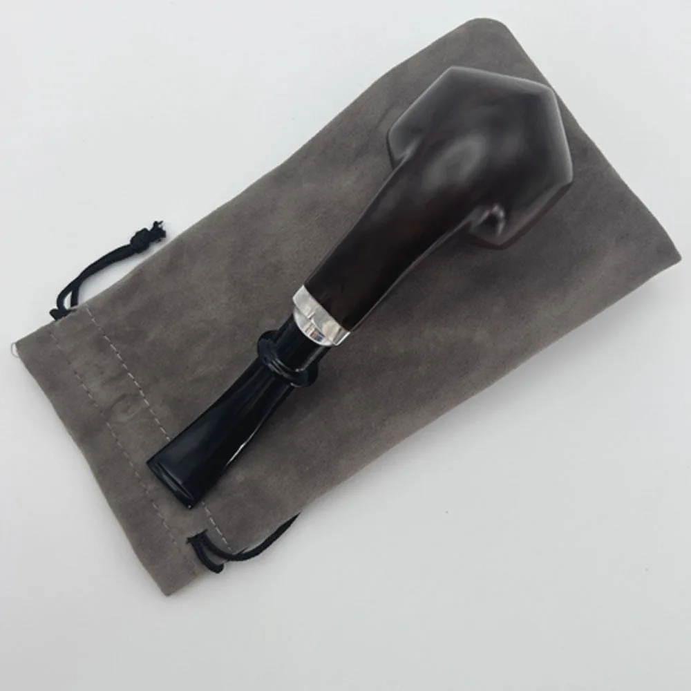 Bent Pipe Ebony Smoking Pipe Solid Wood Filter Wooden 1pcs, tobacco pipe,smoking pipe