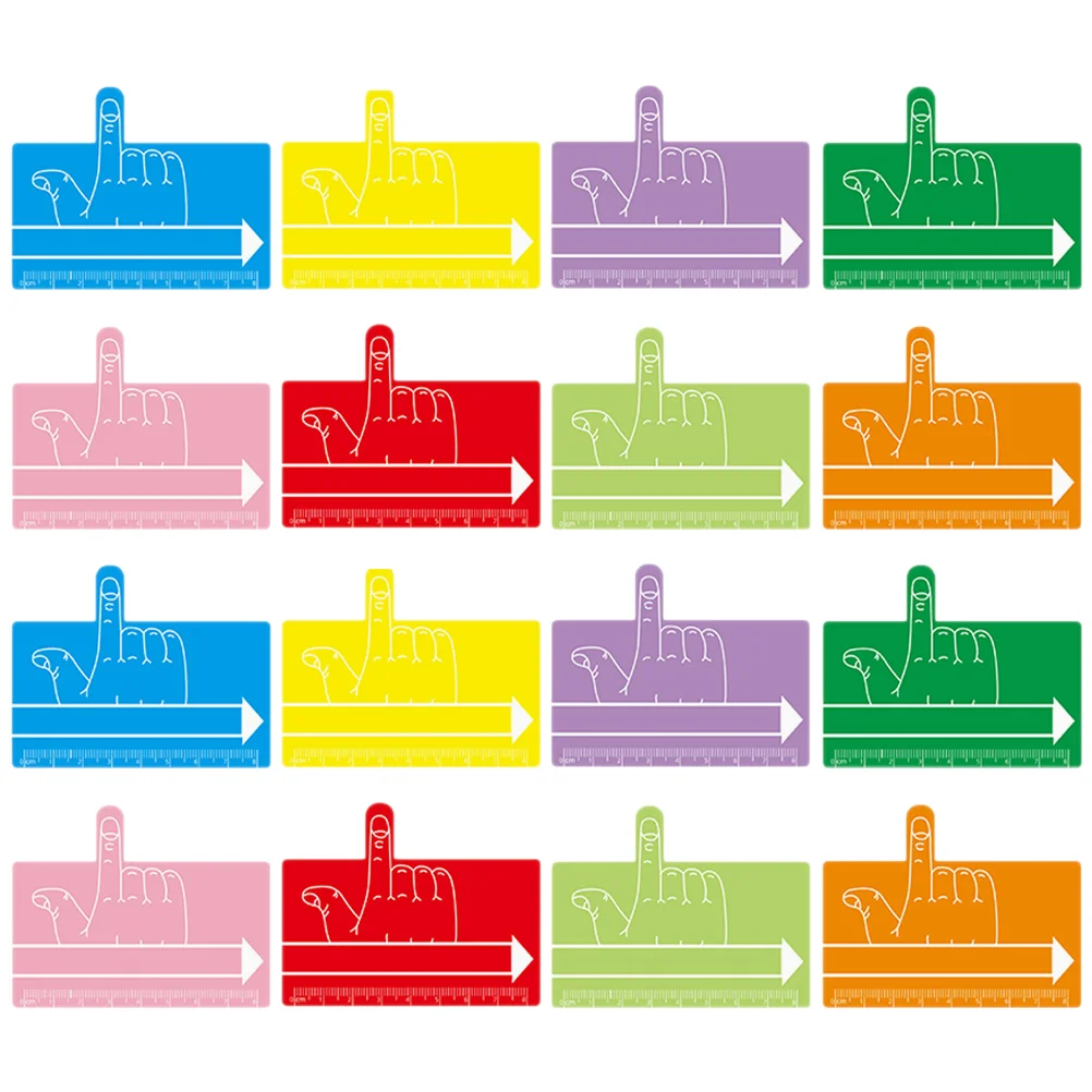 

16 Pcs Finger Bookmark Dyslexia Reading Tool Kids Guide Bookmarks for Spacer Writing Tools Plastic Gifts Child