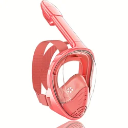 Children's Full Face Snorkel Mask with Anti - Fog & Leak - Proof Design - Soft Silicone, Easy - to - Wear, 360° Panoramic View - XS (Pink)