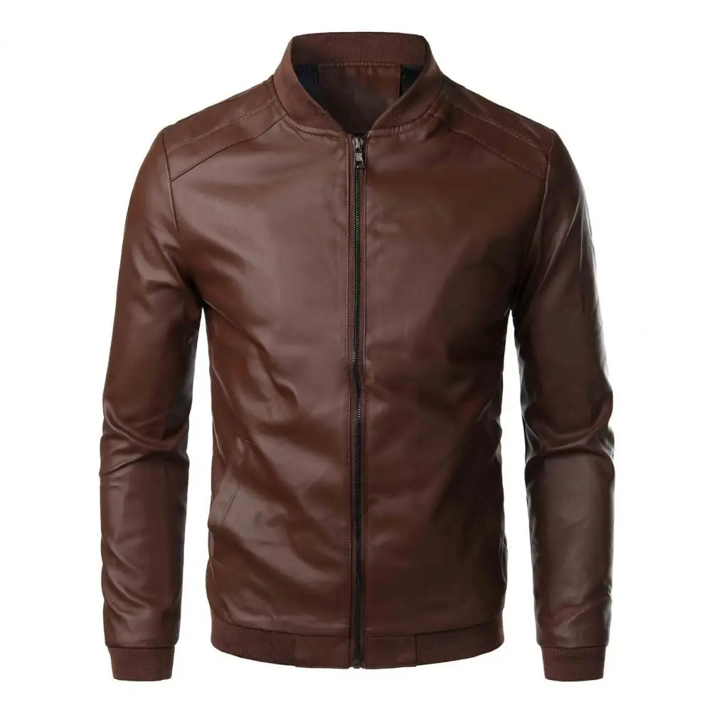

Mens PU Leather Jacket Motorcycle Biker Men's Jackets 2023 Autumn Winter Warm Black Outdoor Outwear Coats 4XL Plus Szie