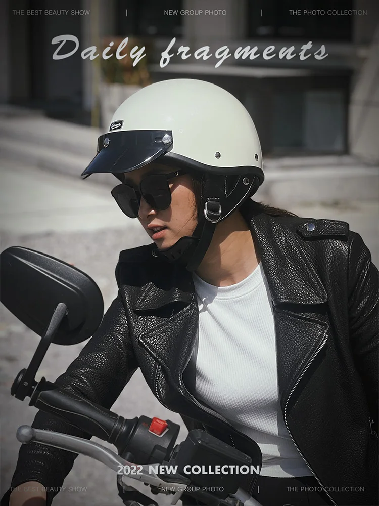 Dot Motor Helmet Retro Moto Casco Moto Scooter Vintage Half Face Biker Moto Crash Moto Casco Casco