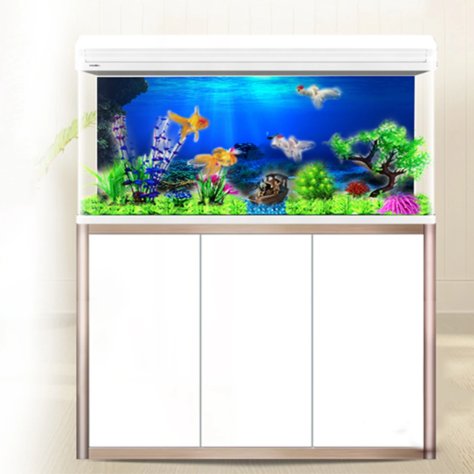 Rainforest Aquarium Background Poster Fish Tank Reptile Box PVC 3D Underwater World Landscape Picture Decor Backdrop Wallpaper fish tank decorations aquarium ornaments fish tank backdrop