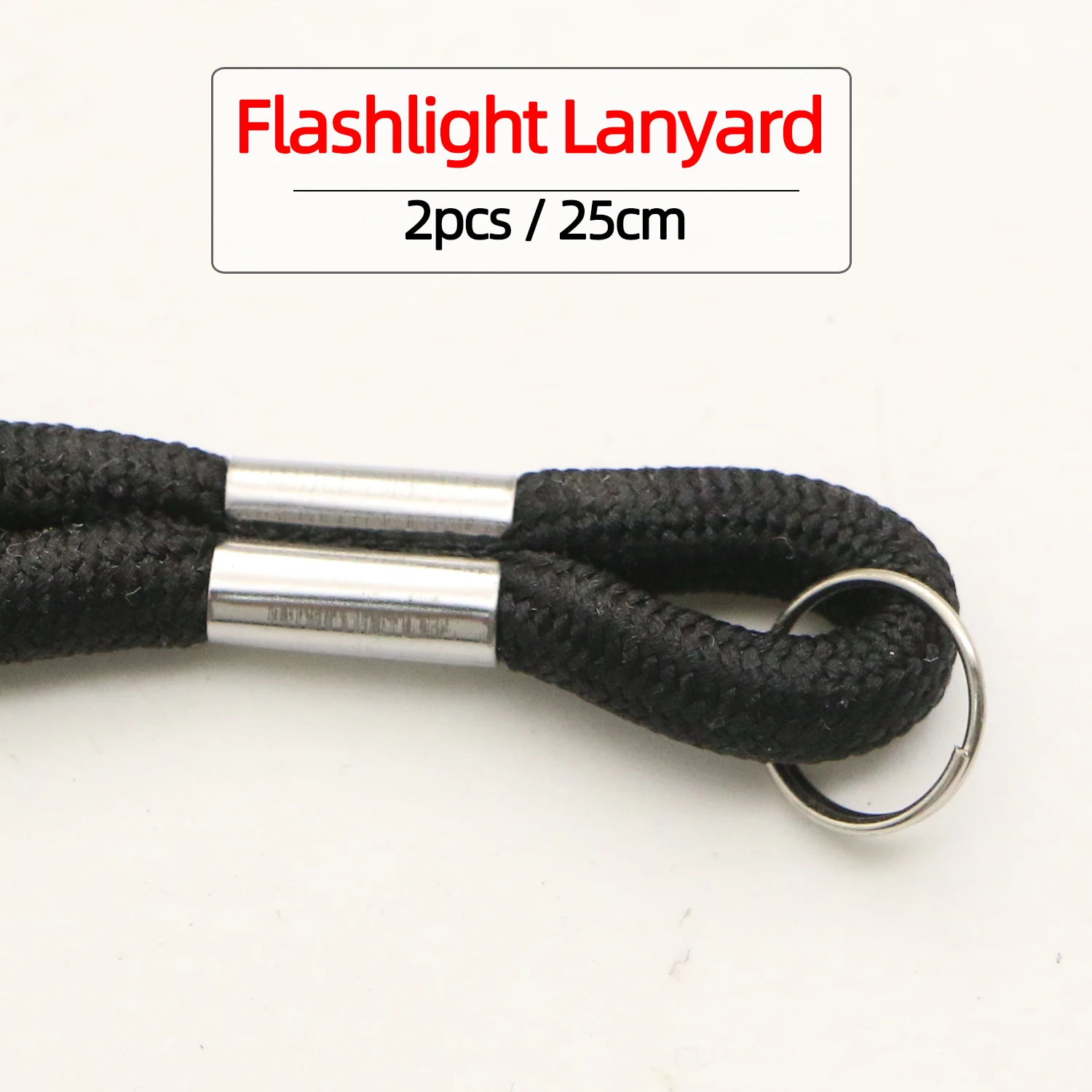 2Pc 25CM Flashlight Straps Lanyard Sling EDC Outdoor Tools Paracord Ajustable Anti Lost For Torch Camera