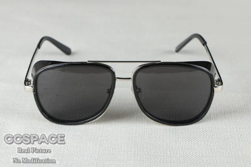 Vintage Steampunk Red Lens Sunglasses with UV400 Protection