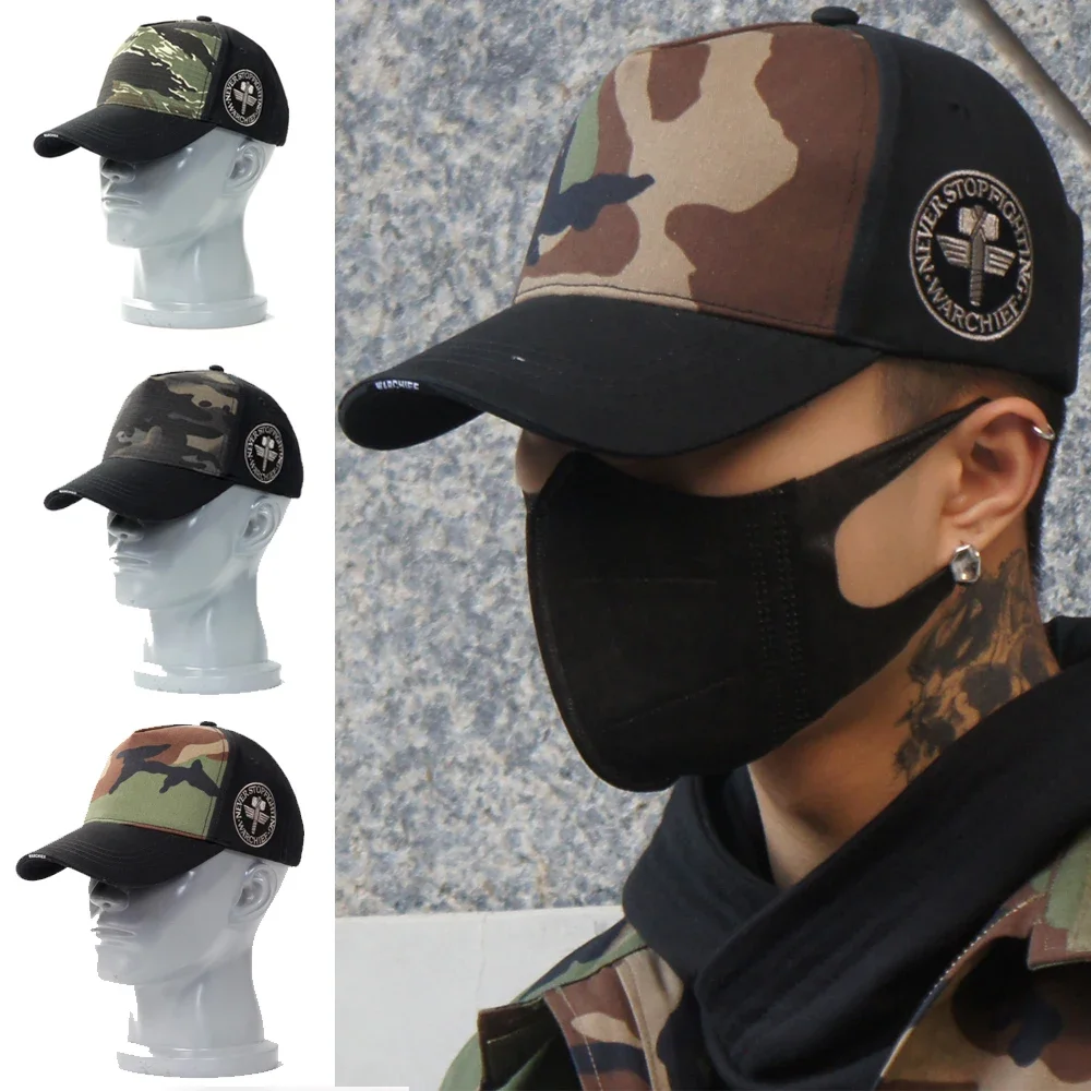 Warchief Tactical Baseball Cap Men Camo Hunting Fishing Hiking Hat Outdoor Sports Paintball Caps Airsoft Multicam Black Hats