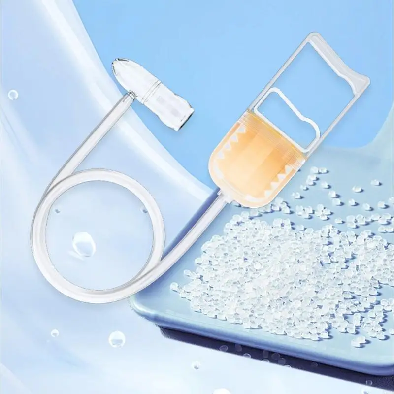 Manual Baby Nasal Aspirator with Soft Round Tip, Handheld Nose Cleaning for Infants Adjustable Suction Easy Cleaning A2UB