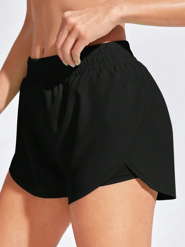 Yoga Shorts Women Fitness Elastic Running Workout Short Leggings For Ladies...