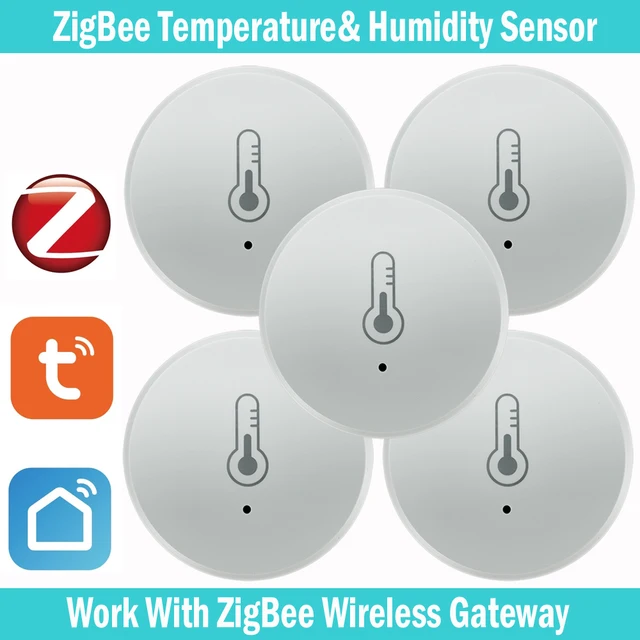 Tuya Zigbee Temperature And Humidity Sensor Voice Control Intelligent Home Hygrometer Real-time Monitoring Voice Alexa 1
