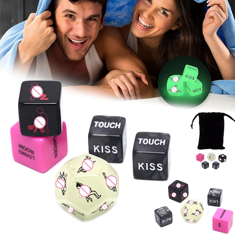 6/5/4/1Pcs Sexy Dice Set Fun Adult Love Posture Couple Game Sex Noctilucent Erotic Lovers Position Foreplay Romantic Party Toys sexy dice erotic craps sex glow dice love dices toys for adults sex toys noctilucent dice set game polyhedral dice sex cube