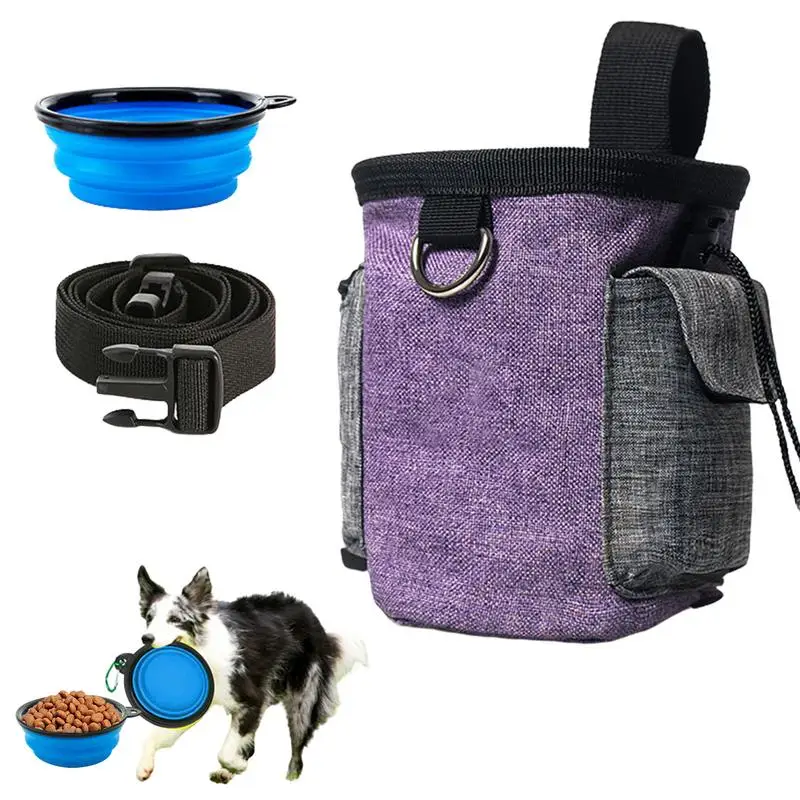 

Уличная сумка для собак, силиконовая поясная сумка для дрессировки собак, с ремешком на талию, большой объем, товары для собак