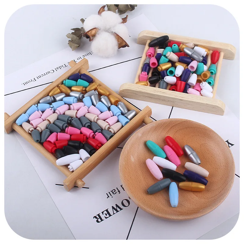 50 Pairs Plastic Clasps Silicone Teething Necklace Pacifier DIY
