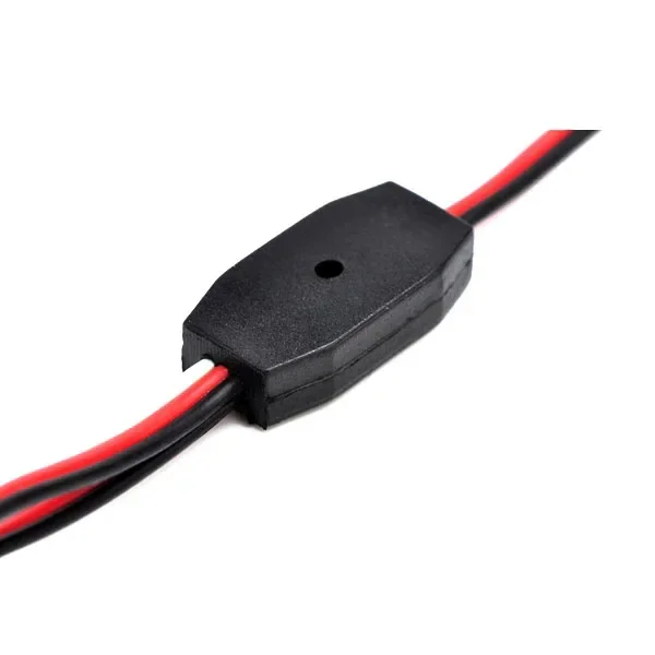 Câble d'extension servo type Y 30cm pour modélisme RC, posé à plat avec les trois extrémités visibles, compatible FUTABA AMASS.