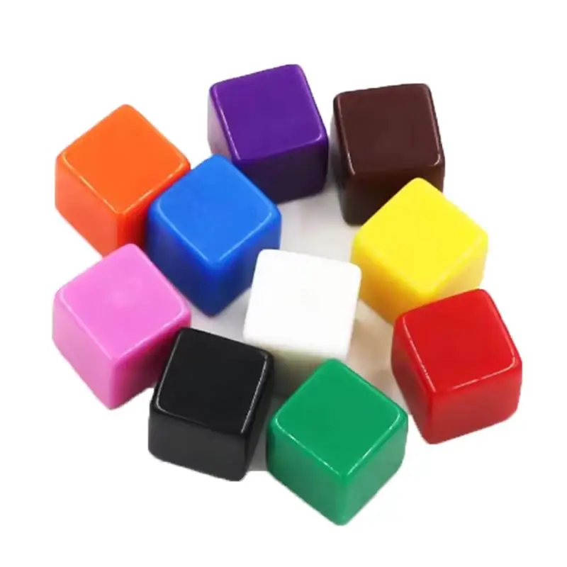 Colorful 16MM Blank Dice for Educational and Creative Activities