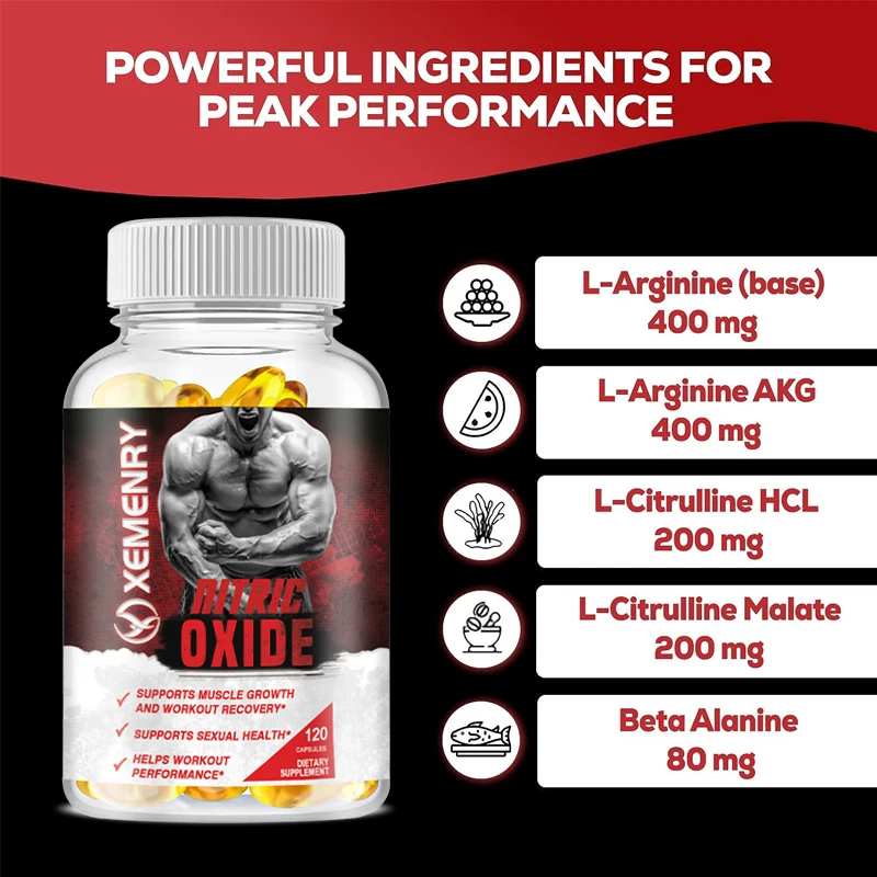 Nitric Oxide Supplement Men's Health Supplement Contains Calcium L-Arginine Citrulline