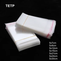 TETP Width 5cm Clear Self Adhesive Bag Watch Makeup Brush Handmade Jewelry Storage Packaging Plastic Opp Bags Decoration 1