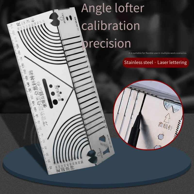 Arc Marking Ruler Right Angle Construction Arc Parallel Drawing Tool 90 Degree Folding Ruler for Metalworking Cutting Guide arc marking ruler