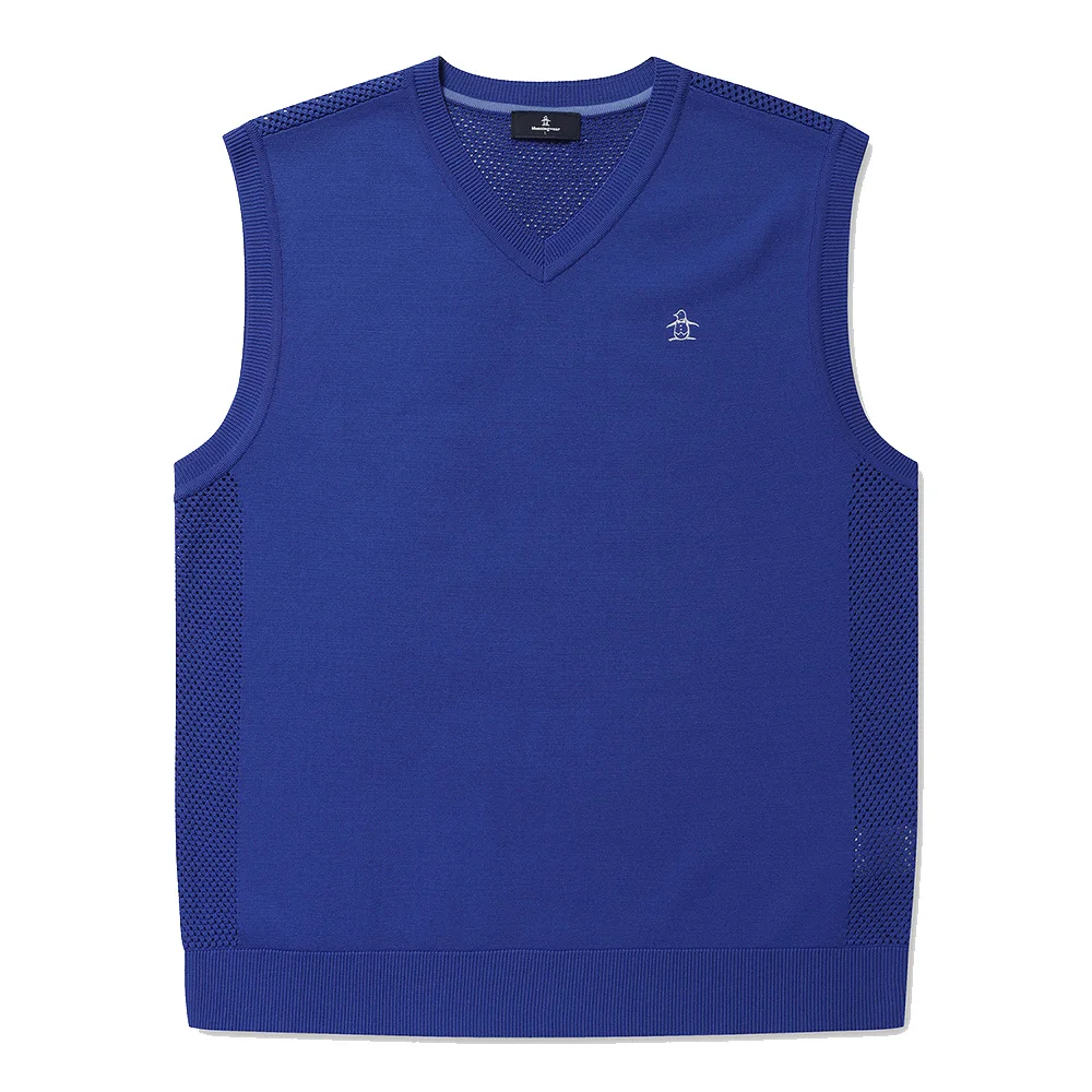 MUNSINGWEAR Simple Style Men's Knitted Vest! Brand Embroidery, Luxurious V-neck, Sports Fashion, Autumn Golf Top, !