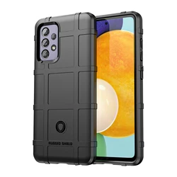 Armor Silicone Shockproof Shield Back Cover - Heavy Duty Matte Case for Galaxy A52 4G (Black)