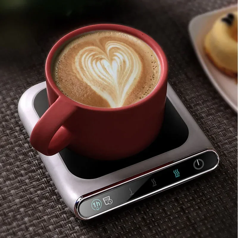 5V Cup Heater Smart Thermostatic Hot Tea Makers 3 Gear USB Charge Heating Coaster Desktop Heater for Coffee Milk Tea Warmer Pad
