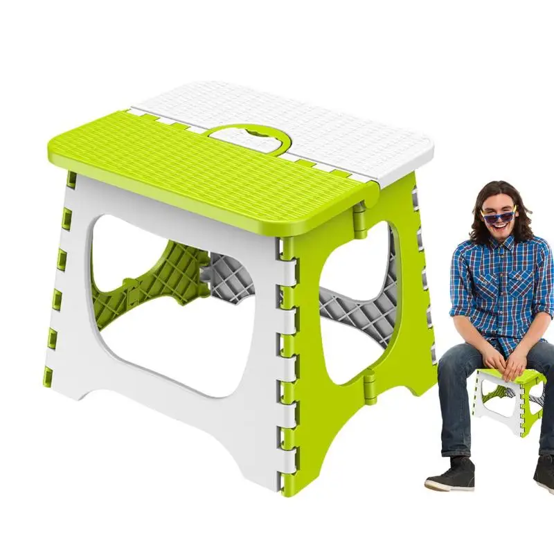 

Foot Stool Camping Chair Folding Lawn Chair With Comfortable Handle Outdoor Foldable Fishing Chair For Field Sketching Picnic