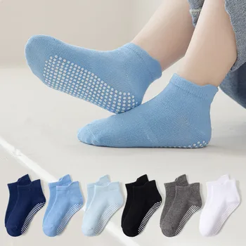 6 Pairs Non-Slip Grip Socks for Babies & Toddlers (0-5 Years) 1