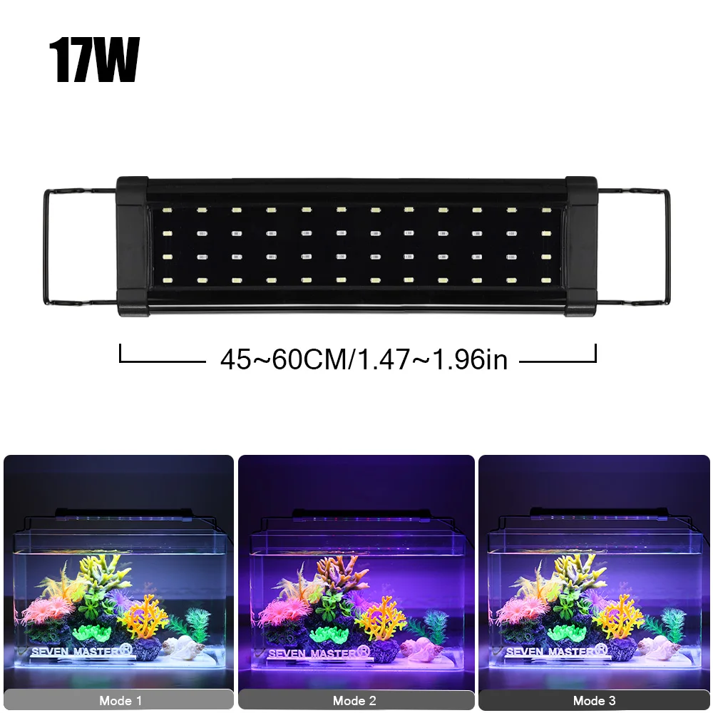 Sleek Aluminum Alloy Aquarium Grow Light with Adjustable Bracket