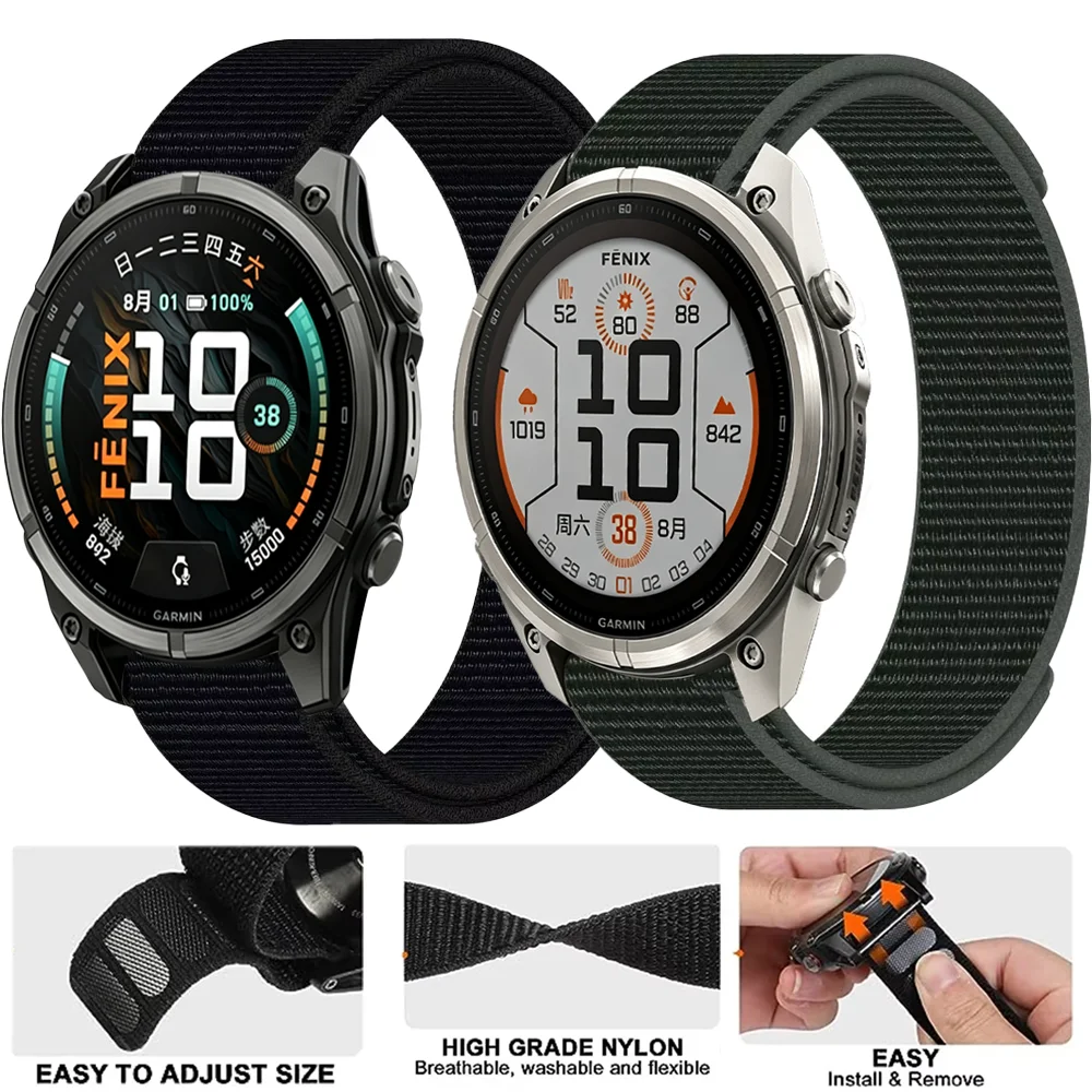 Versatile Quick Fit Nylon Watch Strap - Available in 20mm, 22mm, and 26mm