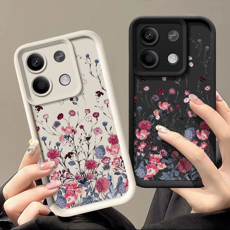 Floral Pattern Soft TPU Silicone Phone Case