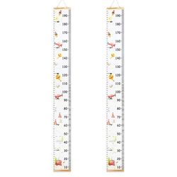 Children's Growth Chart: Removable Wall Hanging Height Measurement Ruler with Frame Decor (2 Pcs)
