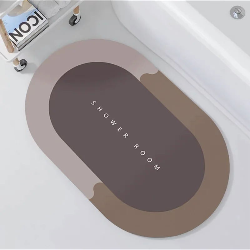 Bathroom Mat Absorbent Customize Modern Simple Non Slip Diatom Mud Quick Drying Home Oil proof Kitchen Bath Mat