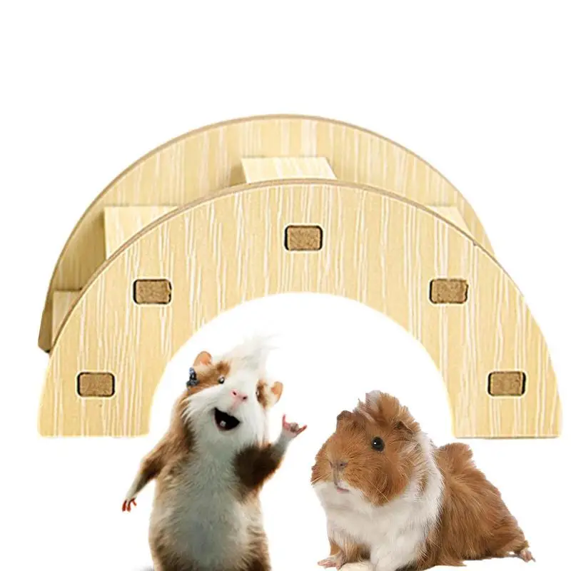 

Hamster Cage Bridge Natural Wood Climbing Toy Durable Wooden Cage Habitat Toy Climbing Ladder For Chipmunk Pig And Guinea Pig