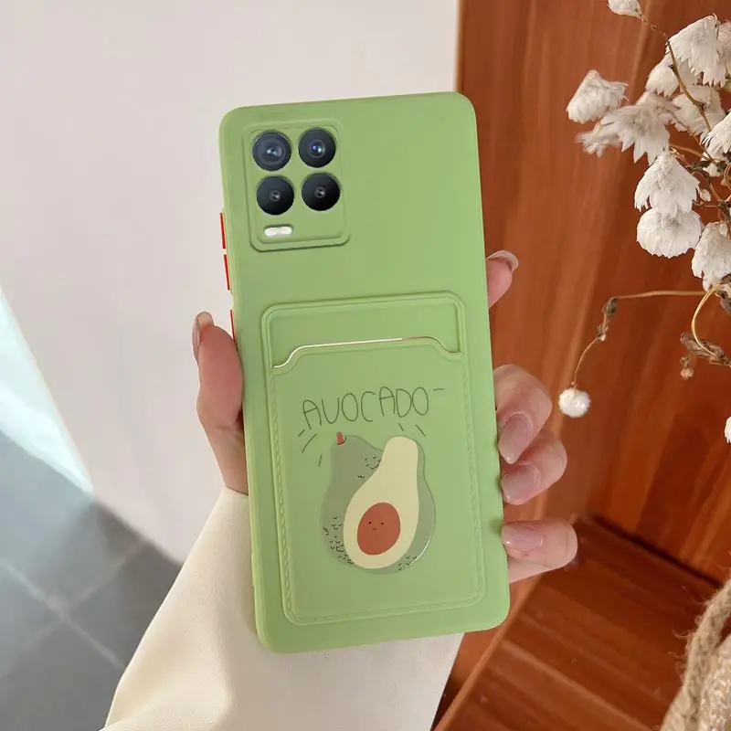 Cartoon Card Slot Holder Wallet Phone Case with Back Cover