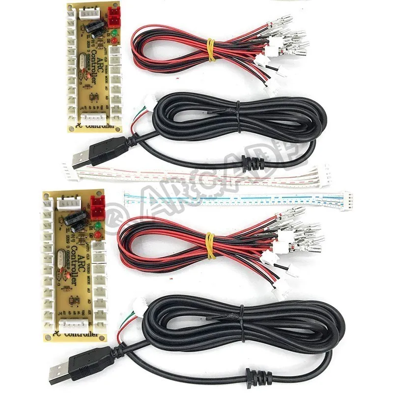 Placa USB Zero Delay Encoder Board 2.8mm 4.8mm 5Pin Cable Diy Kit for Joystick Push Button for Playing Game SQ Store